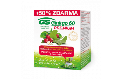 GS Ginkgo 60 Premium Гинкго билоба 40+20 таблеток